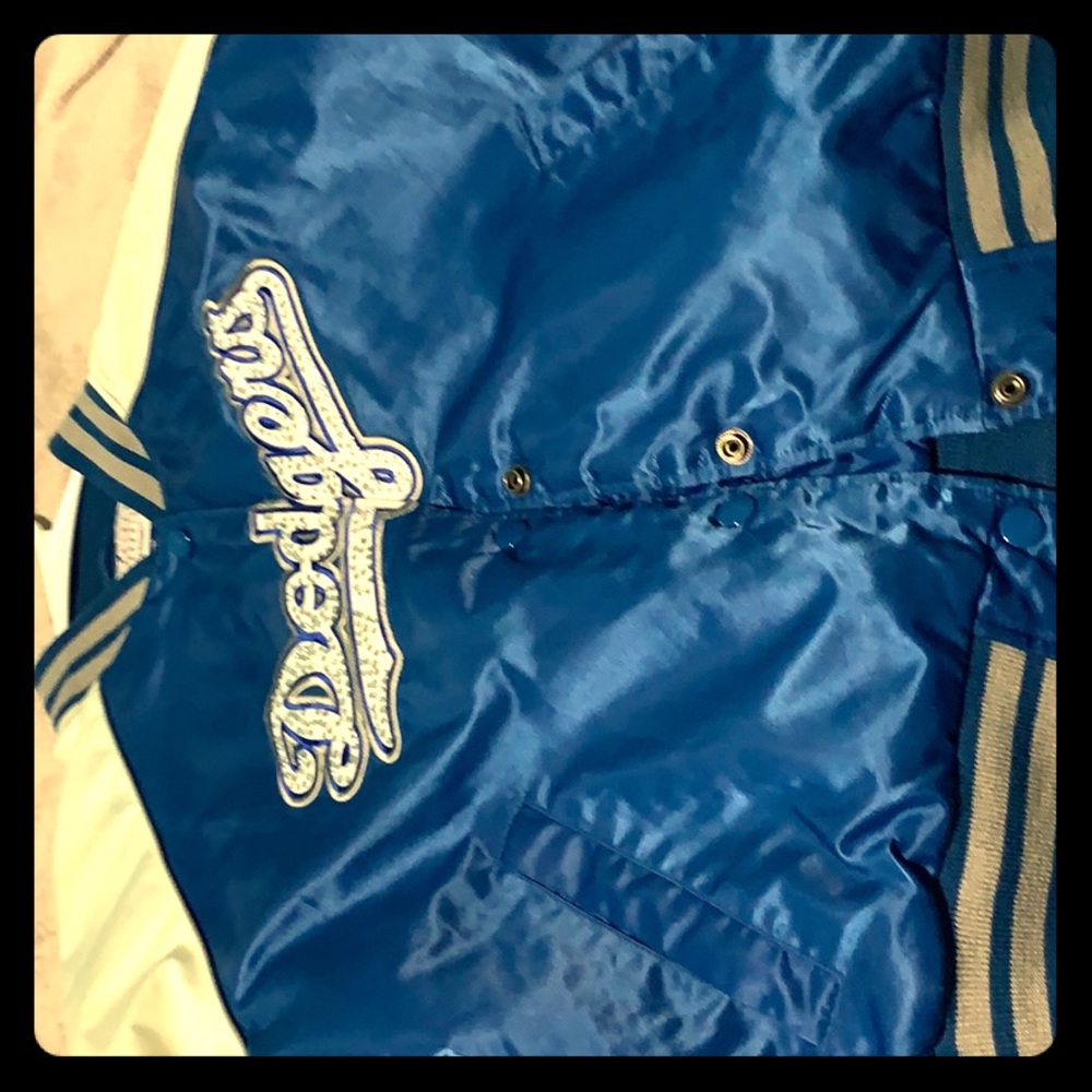 LA Dodgers jacket shiny leather